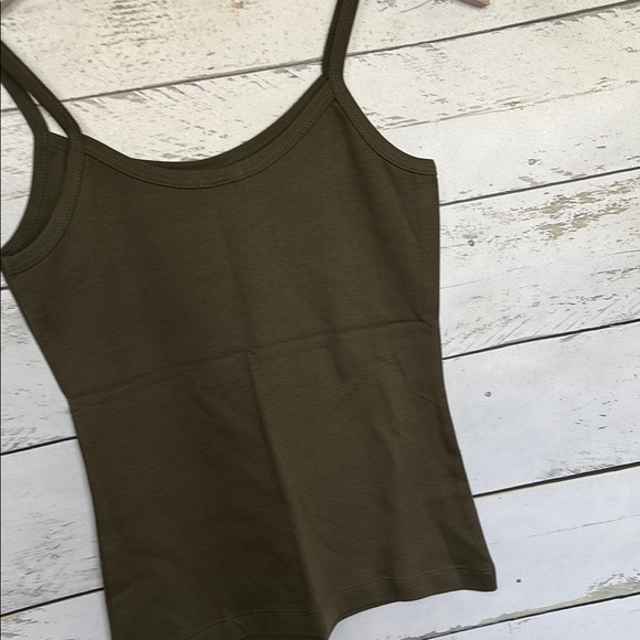 NWT BluePrint Brand -Olive Green spaghetti tank top - ladies M - Picture 6 of 6